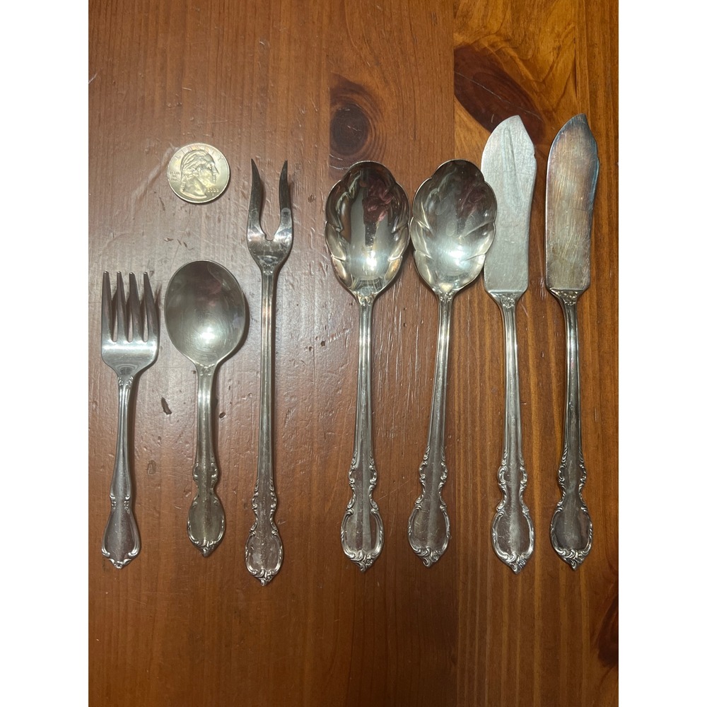 1847 Rogers‎ Bros Reflection Silverplate Flatware Set 7pc Assorted Spoons Forks